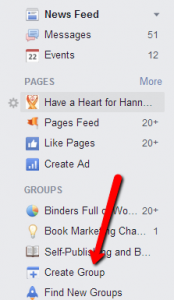 create a Facebook group 1